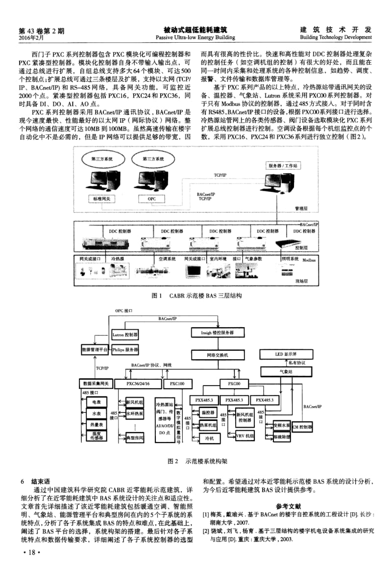 被动式超低能耗公共建筑智能化系统设计探索——以CABR近零能耗建筑BAS设计为例